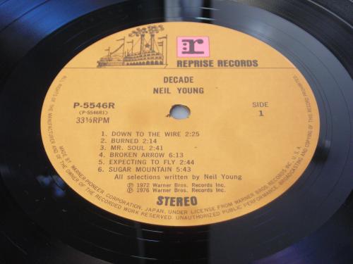 Backwood Records : Neil Young Decade Japan Orig. 3LP OBI INSERT