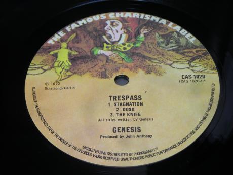 Backwood Records : Genesis Trespass UK Rare LP Charisma CAS 1020