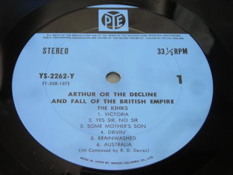 Backwood Records : Kinks Arthur or the Decline & Fall Japan Orig