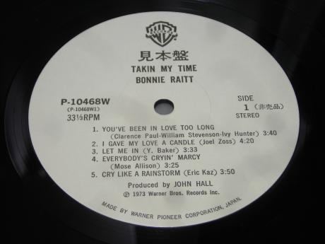 Backwood Records : Bonnie Raitt Takin My Time Japan PROMO LP OBI