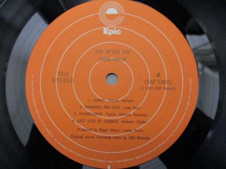 Backwood Records Judas Priest Sin After Sin Japan Orig Lp Obi Used Japanese Press Vinyl Records For Sale