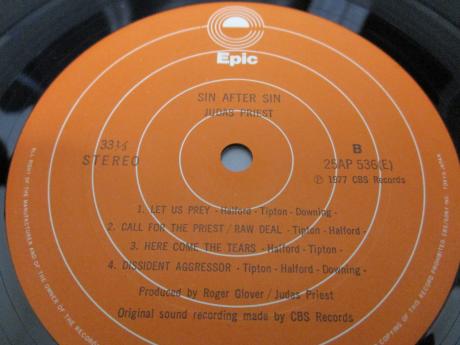 Backwood Records Judas Priest Sin After Sin Japan Orig Lp Obi Used Japanese Press Vinyl Records For Sale