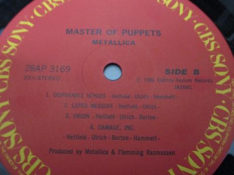 Metallica - Master of Puppets LP Vinyl