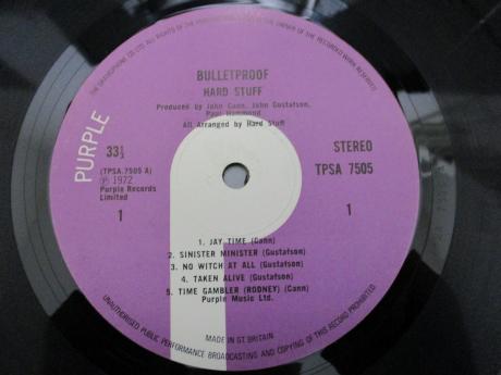 Backwood Records : Hard Stuff Bulletproof UK Orig. LP Purple