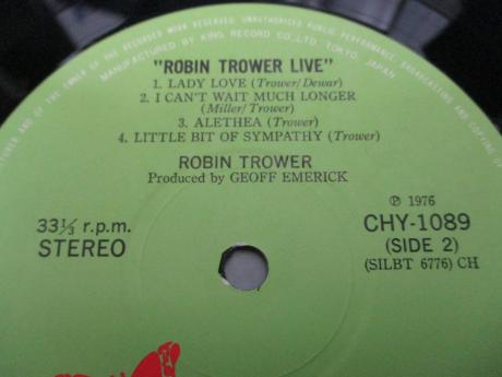 Robin Trower Live ! Japan Orig. LP OBI RARE POSTER