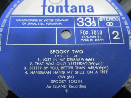 Spooky Tooth Two Japan Orig. LP INSERT FONTANA