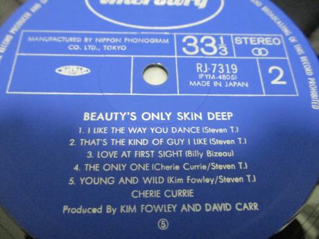 Runaways Cherie Currie Beauty’s Only Skin Deep Japan Orig. LP OBI