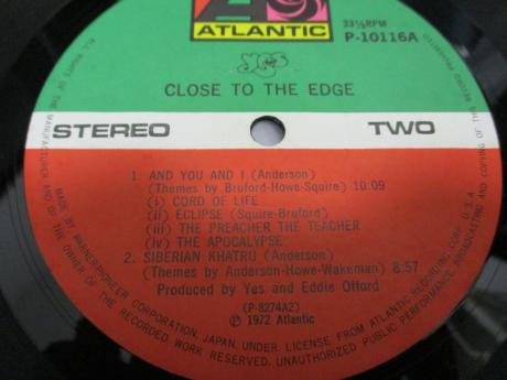 YES Close to the Edge Japan Rare LP OBI