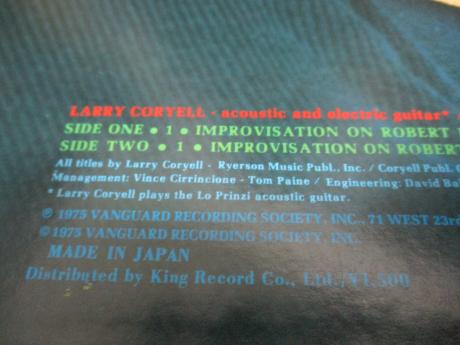 Larry Coryell Restful Mind Japan Rare LP RED OBI