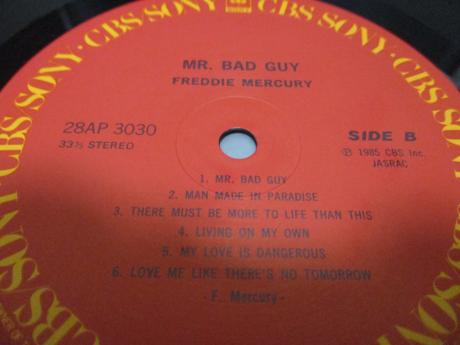 Queen Freddie Mercury Mr. Bad Guy Japan Orig. LP CAP OBI PIN-UP