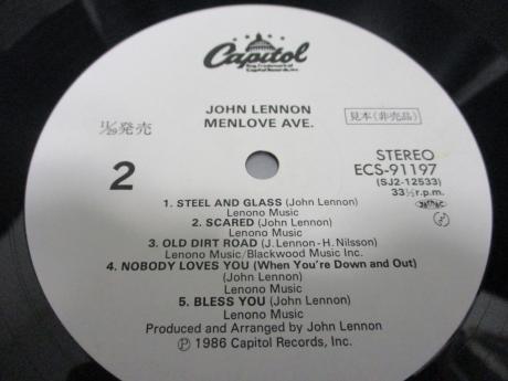John Lennon Menlove Ave Japan Orig. PROMO LP OBI WHITE LABEL