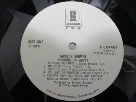 Jackson Browne Running on Empty Japan Orig. PROMO LP OBI WHITE LABEL