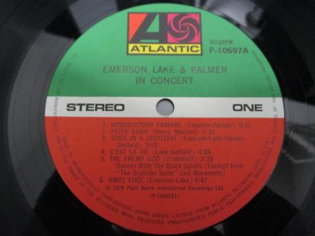 ELP Emerson Lake & Palmer In Concert Japan Orig. LP OBI
