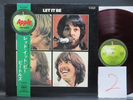 2. Beatles Let It Be Japan Orig. LP OBI RED WAX
