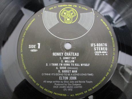Elton John Honky Chateau Japan Rare LP SILVER OBI