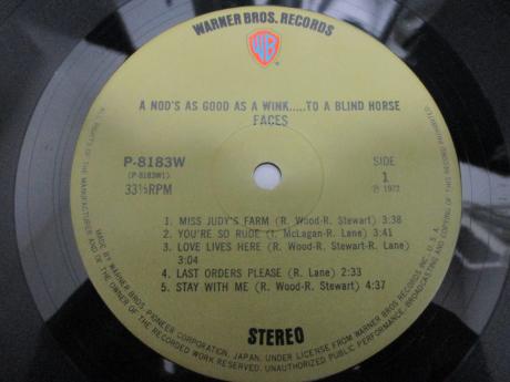 Faces A Nod is As Good As a Wink Japan Orig. LP OBI