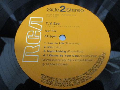 Iggy Pop T.V. Eye 1977 Live Japan Orig. LP OBI INSERT