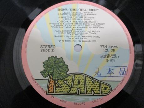 Free Kossoff Kirke Tetsu Rabbit Same Title Japan Orig. LP OBI