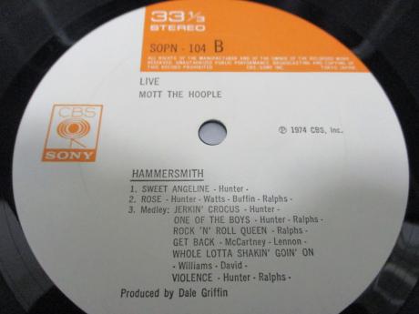 Mott the Hoople Live Japan Orig. LP OBI 3 INSERTS