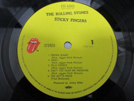 Rolling Stones Sticky Fingers Japan EMI LP GREEN OBI ZIPPER