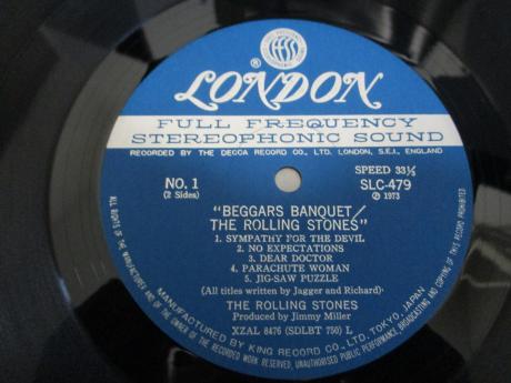 Rolling Stones Beggars Banquet Japan Early Press LP BIG COVER OBI