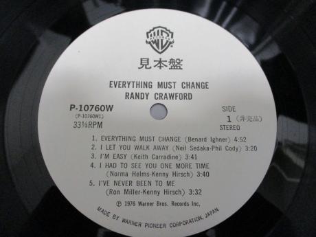 Randy Crawford Everything Must Change Japan Orig. PROMO LP OBI WHITE LABEL