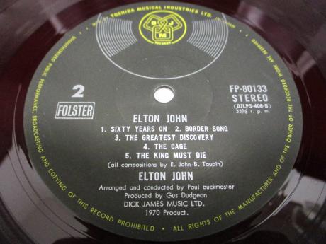 Elton John 2nd Same Title Japan Orig. LP RED WAX