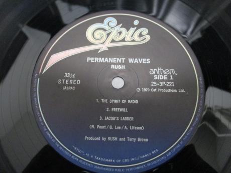 RUSH Permanent Waves Japan Orig. LP INSERT