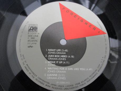 Foreigner 4 Japan Orig. LP OBI INSERT
