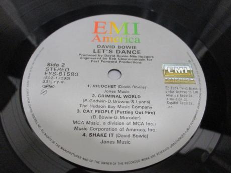 David Bowie Let's Dance Japan Orig. LP OBI INSERT