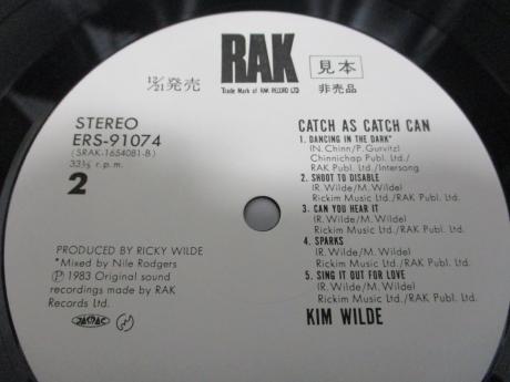 Kim Wilde Catch As Catch Can Japan Orig. PROMO LP OBI WHITE LABEL