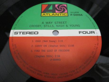 Neil Young CSN&Y Crosby Stills Nash & Young 4 Way Street Japan Orig. 2LP INSERT