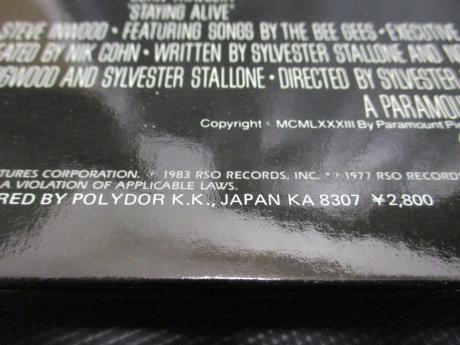 Bee Gees V. A. OST Staying Alive Japan Orig. LP OBI