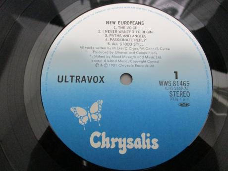 Ultravox New Europeans Japan ONLY LP OBI INSERT