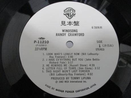Randy Crawford Windsong Japan Orig. PROMO LP OBI WHITE LABEL
