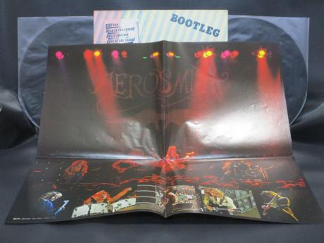 Aerosmith Live Bootleg Japan Orig. PROMO 2LP OBI WHITE LABEL POSTER