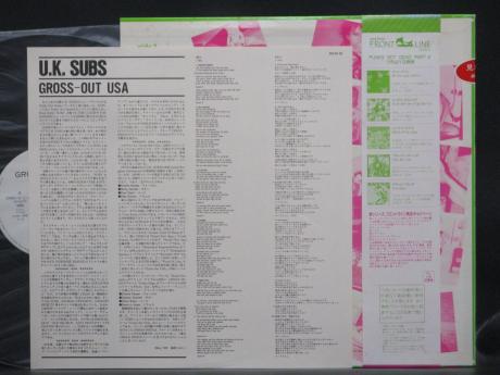 U.K. Subs Gross-Out USA Japan Orig. PROMO LP OBI WHITE LABEL
