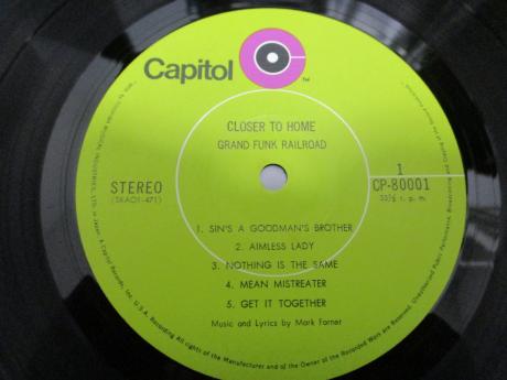 Grand Funk Railroad Closer to Home Japan Early Press LP OBI