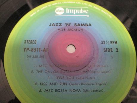 Milt Jackson Jazz 'N' Samba Japan Rare LP OBI INSERT