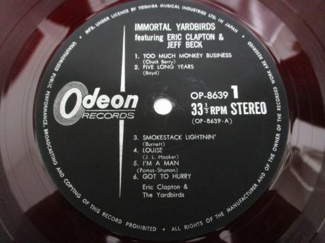 Yardbirds Immortal feat Eric Clapton & Jeff Beck Japan ONLY LP RED WAX