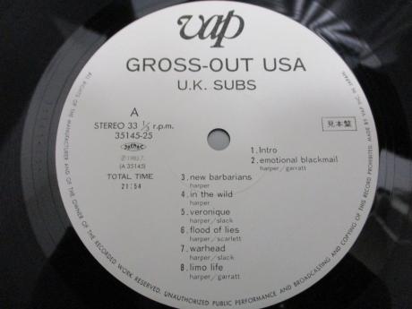 U.K. Subs Gross-Out USA Japan Orig. PROMO LP OBI WHITE LABEL