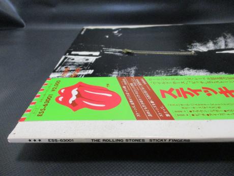 Rolling Stones Sticky Fingers Japan EMI LP GREEN OBI ZIPPER