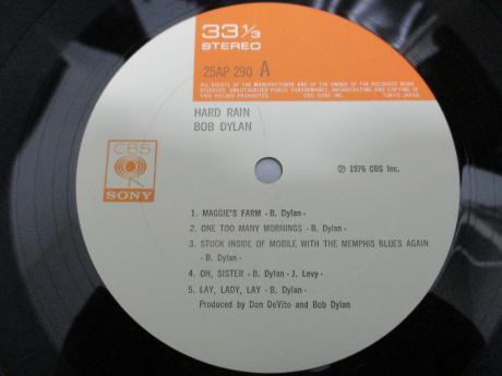 Bob Dylan Hard Rain Japan Orig. LP OBI BOOKLET
