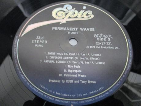 RUSH Permanent Waves Japan Orig. LP INSERT