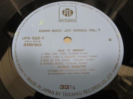 Atomic Rooster Nice ‘N’ Greasy Japan Orig. LP DIF INSERT
