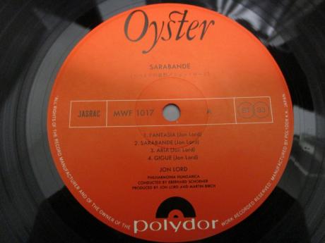Deep Purple Jon Lord Sarabande Japan Orig. LP OBI