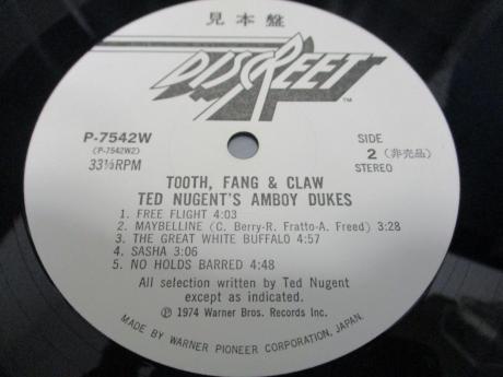 Ted Nugent’s Amboy Dukes Tooth Fang & Claw Japan Orig. PROMO LP WHITE LABEL