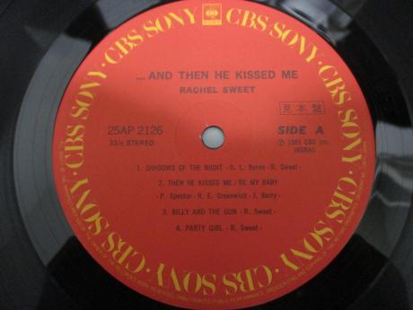 Rachel Sweet And Then He Kissed Me Japan Orig. PROMO LP OBI