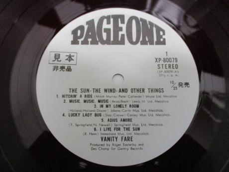 Vanity Fare Sun Wind Other Things Japan Orig. PROMO LP DIF RED WAX WHITE LABEL