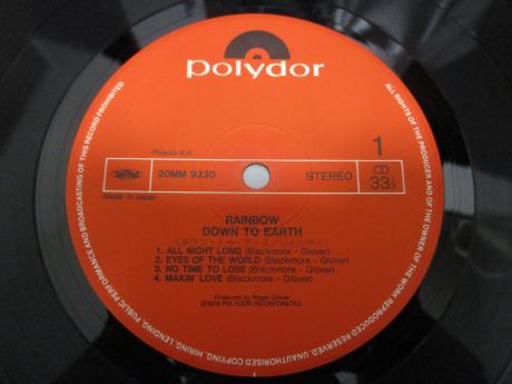 Rainbow Down To Earth Japan Tour LTD LP BLACK OBI